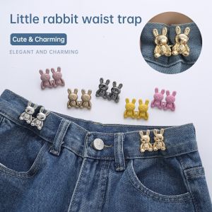 【Bosuer💛COD】Pengencang Pinggang Kelinci Kecil Yang Lucu Tombol Retraksi Pinggang Yang Dapat Dilepas