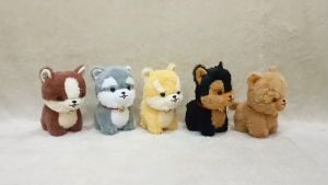 Boneka Anjing Lucu  Boneka Standing Baby Dog Shiba Husky Corgi