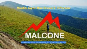 Tenda Malcone double layer One Green 2-3 org (Lengkap / komplit)