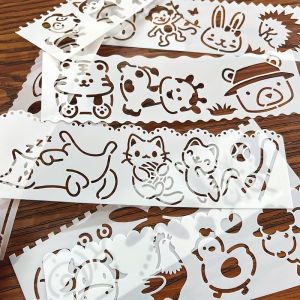 8PCS Mini Animal Stencil Set DIY Painting Template Scrapbook Craft Hollow Stencil