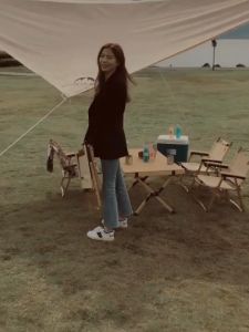 Encora Portable Folding Camping Chair Kerusi Lipat Khemah Kermit Chair Folding Deck Fishing Chair 可折叠式野餐桌椅