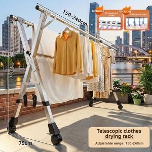 MINGZHIYIFAN | Foldable Indoor & Outdoor Telescopic Drying Rack