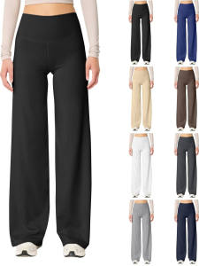 Casual Loose Straight Solid Color Pants High Waist Midi-length Street Style Polyester Fiber Fashion Womens Summer Trousers
