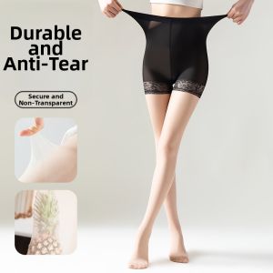 FENGTING | Sheer Summer Anti-Run Stockings with Built-in Safety Shorts Pantyhose