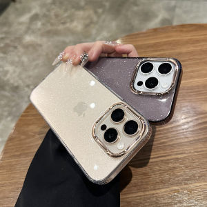 Good-looking Thin and Glittering for Apple 16 Phone Case Transparent Iphone16promax All-Inclusive Glitter 15 Minimalist Luxury 14 Fancy 13 Drop-Resistant 12 Apply Mechanically for Women