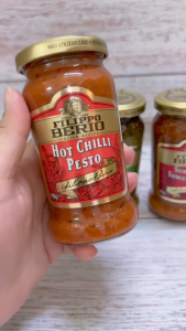 FILIPPO BERIO [Lọ CHILLI / ĐỎ 190g] SỐT PESTO ỚT CAY [ITALIA] Hot Chilli Pesto