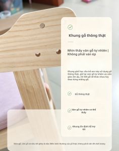 OYIla | Ghế Học Điều Chỉnh Được Cho Trẻ Em Gỗ Cứng