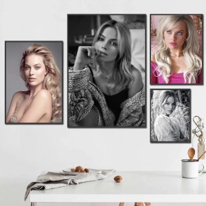 Margot Robbie Actor  Decorative Canvas Posters Room Bar Cafe Decor Gift Print Art Wall Paintings