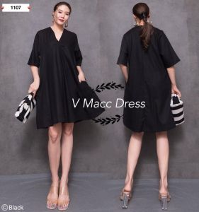ECLAIRE 063 Dress Mini Polo Linen Vneck Basic Dasar Polos Kasual Modis Mode Korea 1107