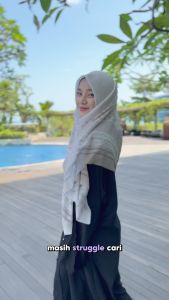 ASZUA Scarves Zahrah Hijab Square Luxury Scarf Jilbab Muslimah Import Quality