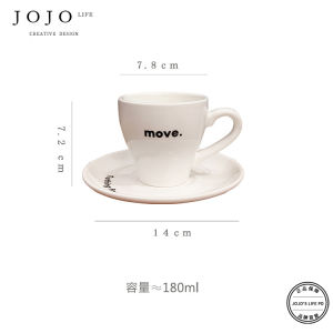 Professional JOJOS L. PD.Imo Ceramic Coffee Cup with Saucer American Style Latte Art Water Cup European Design Home Office Use