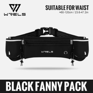 WRELS Marathon Trail Running Waist Pack Anti-Slip Pocket Running Hydration Belt Lightweight Reflective Hiking Running Fanny Pack