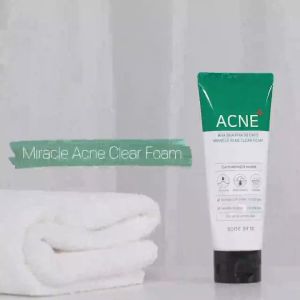 100% Authentic Korea SOME BY MI AHA BHA PHA 30 Days Miracle Acne Clear Foam 100ml SOMEBYMI cleanser 100g Remove acne remove blackheads reduce pores clean the skin whitening