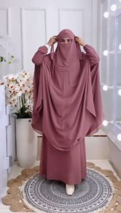 BISA COD One Set Gamis Syari Kode WASIMA Bahan Ceruty Babydoll Premium By Ory AjeZas Collection