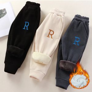 Children Winter Padded Pants Boys Girls Thickened Warm Trousers Kids Plus Velvet Cotton Clothes Infant Casual Autumn Pants 1-10Y