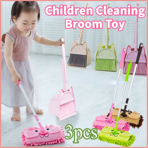 Children Cleaning Activity Play Set Kids Pretend Play Broom Mop Toys Educational Childrens Kit