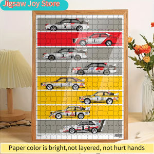 Rastar | Paper Jigsaw Puzzle Audi Quattro Evolution Rally Cars Collection Art Print Wall Decor Iconic Group B German Motorsport Racing Ve