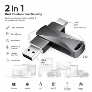 USB Flash Drive 128GB Pen Drive 64GB Metal Mini USB 2.0 Flash Disk 32GB 16GB Memory Pendrive External Storage Stick For PC OTG