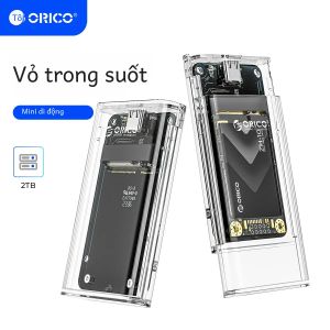 Vỏ Bọc ORICO Mini mSATA SSD Trong Suốt USB 3.2 Gen1 5Gbps Bộ Chuyển Đổi Ngoài Dành Cho Samsung NGFF SSD Tương Thích Với Windows Mac OS Linux Android