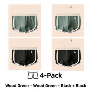 MiiOW | Pure Cotton Sports Underwear For Men Breathable Four Corner Shorts Youth Style Comfortable Innerwear Boys Briefs Boxer Shorts
