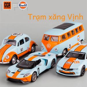 Mô Hình Xe Đua Thu Nhỏ Bằng Kim Loại CCA Gulf Gas Station Fusca Bus Ford GT 2017 Camaro Tỷ Lệ 1:32 Dành Cho Bé Trai Quà Tặng Đồ Chơi