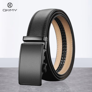 OKIMY Mens Belt Men Fashion Belt Men Genuine Leather Belts Pattern Belt Automatic Buckle Belts Brand Luxury High Quality Business Strap Male Waistband for Men