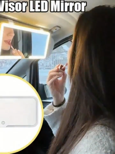 SEAMETAL Car Mirror Car Makeup Mirror With Led Light Rechargeable Makeup Mirror With Touch Screen Car-styling Decoration