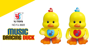 Electric Dancing Duck Toy Walking Robot Cute Interactive Educational Baby Light Up Music Birthday Gift Mainan Anak