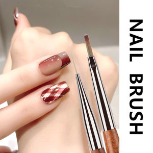 1/2PCS Sandalwood Handle Brush Art Liner For Manicure Painting Brush Uv Gel Extension Builder Drawing Pen