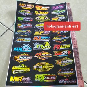 Stiker Sound System | Stiker Audio | Stiker Sound System Audio | Stiker Anti Air | Stiker Bahan Vinyl | Stiker Hologram