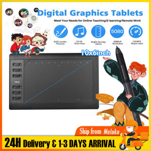 Graphic Tablet With Drawing Pen Drawing Tablet Digital Drawing Pad Battery-Free Stylus For PC Android Drawing Pad 10x6 inch