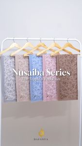 𝐃𝐀𝐅𝐀𝐍𝐘𝐀 - Nusaiba Series Jilbab Motif Monogram Kerudung Segi Empat Hijab Scarf bahan Voal Laser Cut