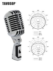 TAVOSOP 55SH Series II Vintage Kim Loại Năng Động Vocal Mic Có Dây Micro Thu Âm Karaoke Cổ Điển S-Mall Màng Ngăn Cardioid