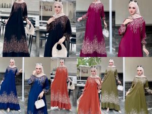 GAMIS LAURA TERBARU BB 50 SAMPE 85// LONG DRESS TASEL Daster long dress rayon viral