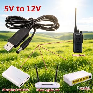 5V to 12V USB cable connector Powerbank to wifi modem Interphone charging treasure Fiber-optic cat switch