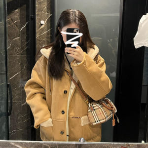 PEIZIXUAN | Hooded Imitation Lamb Fleece Thickening Womens Jacket