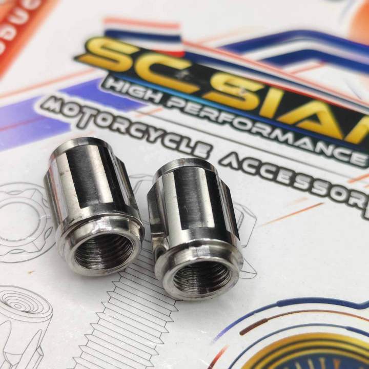 SC SIAM STAINLESS TIRE / PITO CAP COVER CNC UNIVERSAL / WHEEL ACCESSORIES / MOTOR PARTS