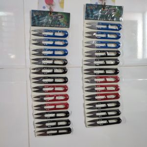 Combo 12cây kéo bấm chỉ - kéo cắt chỉ loại RẺ MGS cán sắt đủ màu.