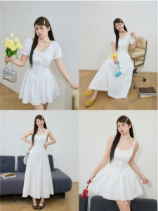 JULULOOK | Đầm Dạ Hội Ren Hoa Trắng Giảm Cân Plus Size
