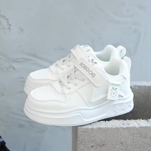 Bobdog | Giày Sneaker Nam Trẻ Em Màu Trắng Phong Cách Thường Ngày Hiệu Suất Cao