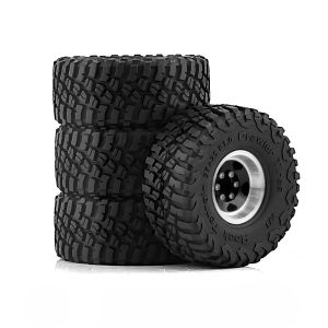 1.0 Bánh Xe Và Lốp Beadlock (4 Chiếc) Dành Cho Xe Bánh Xích RC 1:24 1:18 SCX24 FMS FCX24 TRX4M Axial AX24 90081 Gladiator Bronco C10