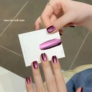 Sơn Móng Tay Gel Mắt Mèo Bán Chạy Mùa Thu 10ML Màu Tím Hạt Thủy Tinh Trong Suốt Bóng Nước Dành Cho Chuyên Nghiệp