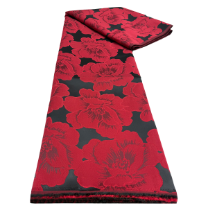 Vải Ren Gấm Jacquard Châu Phi Cao Cấp Nigeria 5 Thước 100% Polyester Dùng May Váy Dự Tiệc Gia Đình Thân Thiện Với Môi Trường