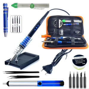 908D Digital Temperature Adjustable Soldering Iron Set Multifunctional Electronic Repair Welding Tool