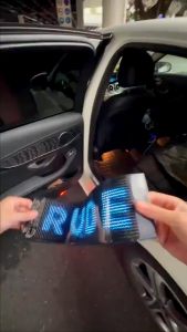 DIY Scrolling Advertising Signs Flexible LED Matrix Pixel Panel Multilingual APP Programmable USB 5V LED Car Display