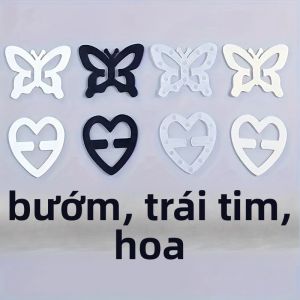 4/12 Chiếc Quần Lót Chống Trơn Trượt Khóa Vô Hình Có Thể Điều Chỉnh Dây Đeo Vai Áo Ngực Kẹp Bướm Hình Trái Tim Dùng Thân Thiết Phụ Kiện Dành Cho Nữ