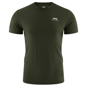 Jeep | Jeep Official Mens Slim Fit Round Neck T-Shirt Short Sleeve Sporty Casual Summer New Arrival Authentic Clothing Nylon Material