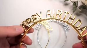 [HCM]Băng đô nữ bờm tóc cho bé gái phụ kiện tóc nơ Hàn Quốc cài tóc Cài tóc Happy Birthday sang trọng cho nữ