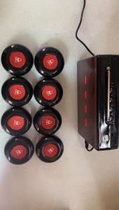 Daytech Wireless Restaurant Paging System | Table Call Button Waiter Calling System with Display Receiver | Guest Service Buzzer for Restaurant Hotel Cafe Bar Food Court (Supports 99 Call Buttons)