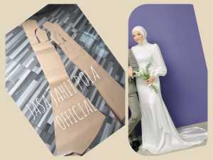 pola instan dress atau gamis akad nikah